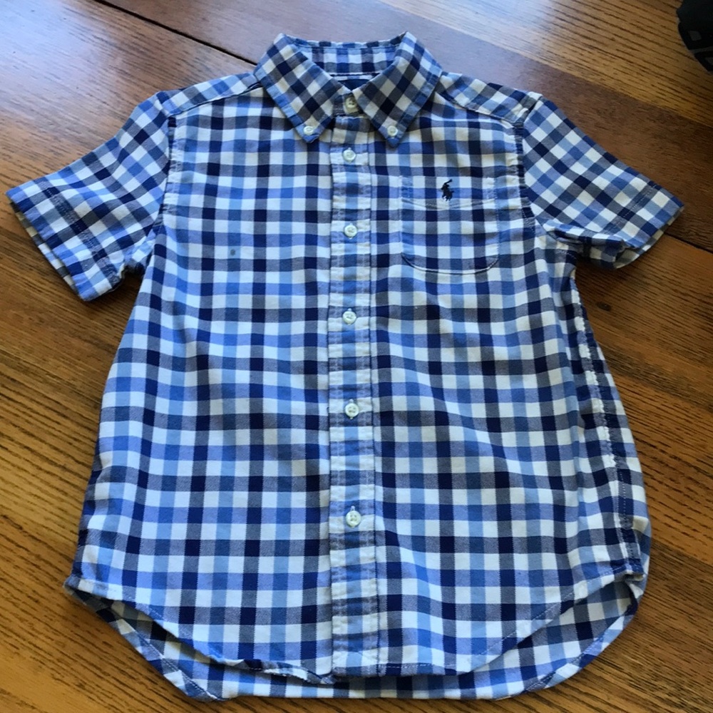 Ralph Lauren short-sleeved, plaid button-down